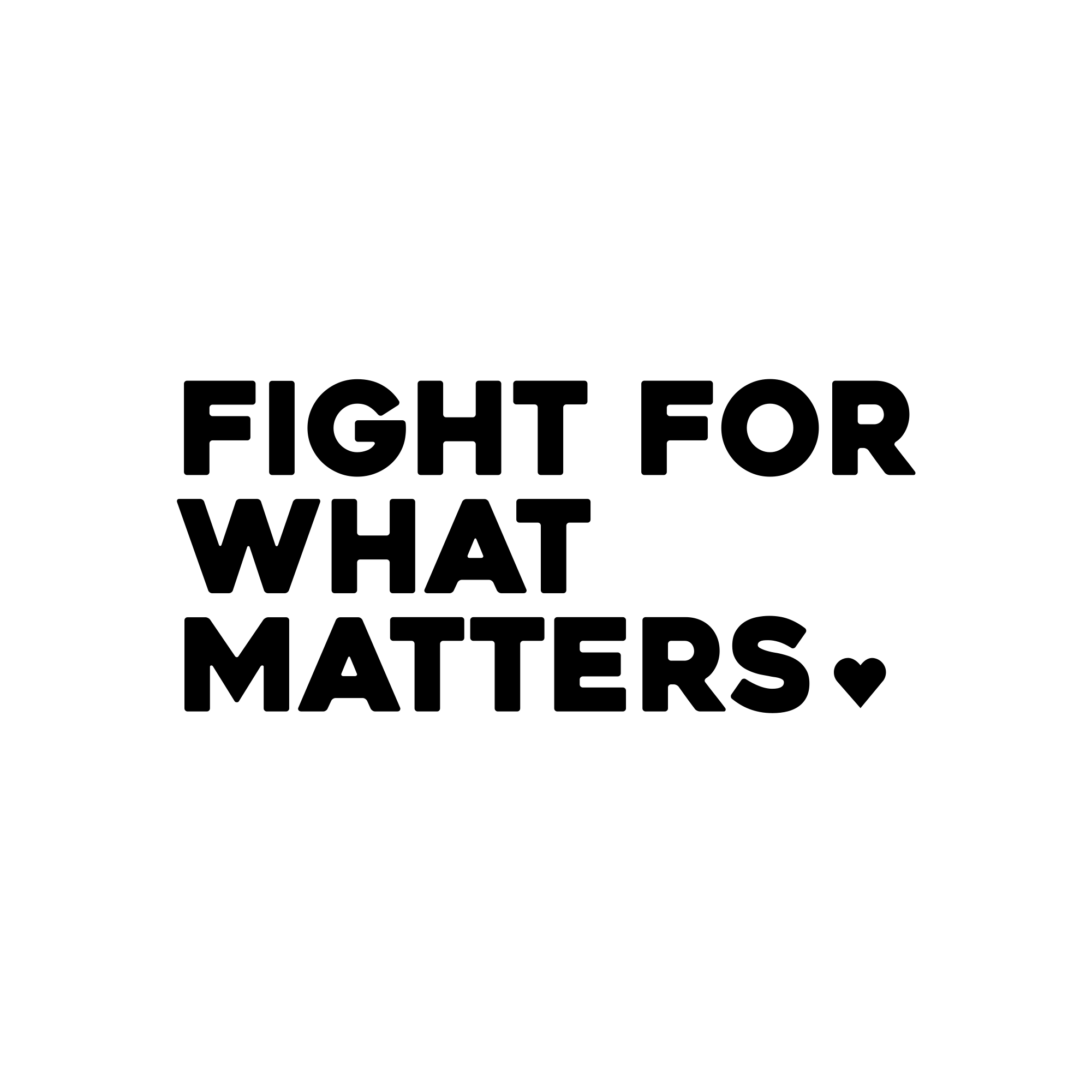 fight for what matters positive affirmation sticker in White – vinyl waterproof sticker