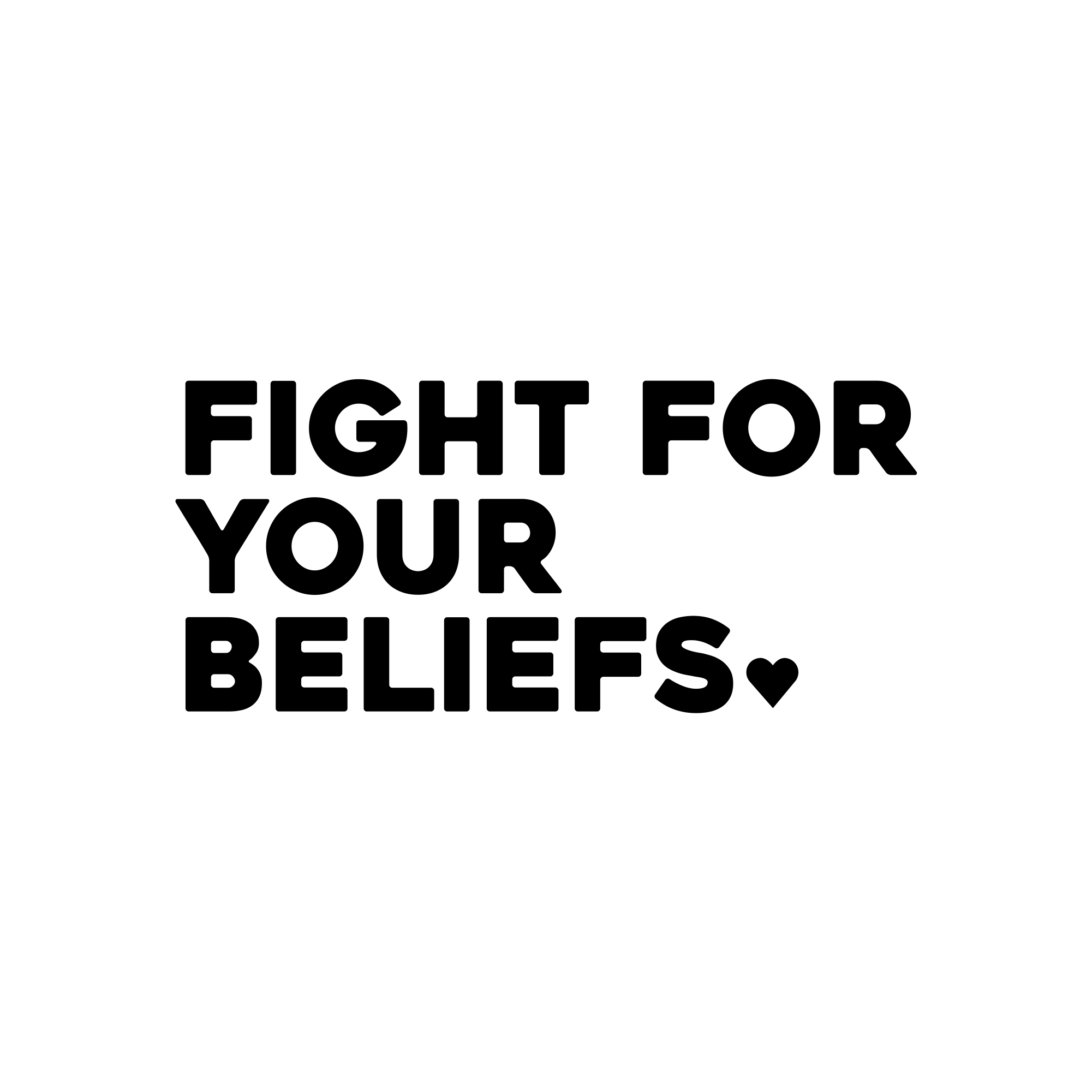fight for your beliefs positive affirmation sticker in White – vinyl waterproof sticker