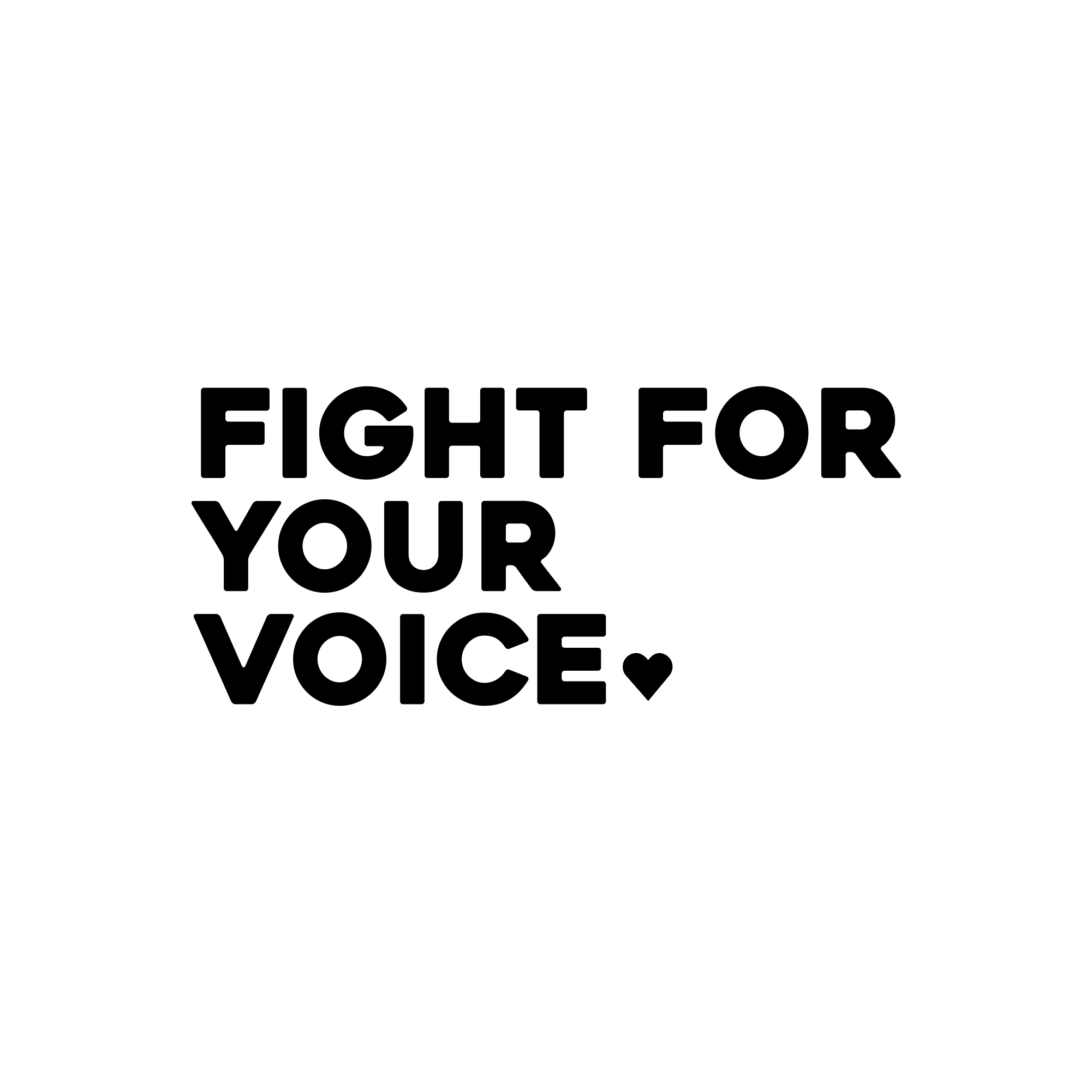 fight for your voice positive affirmation sticker in White – vinyl waterproof sticker