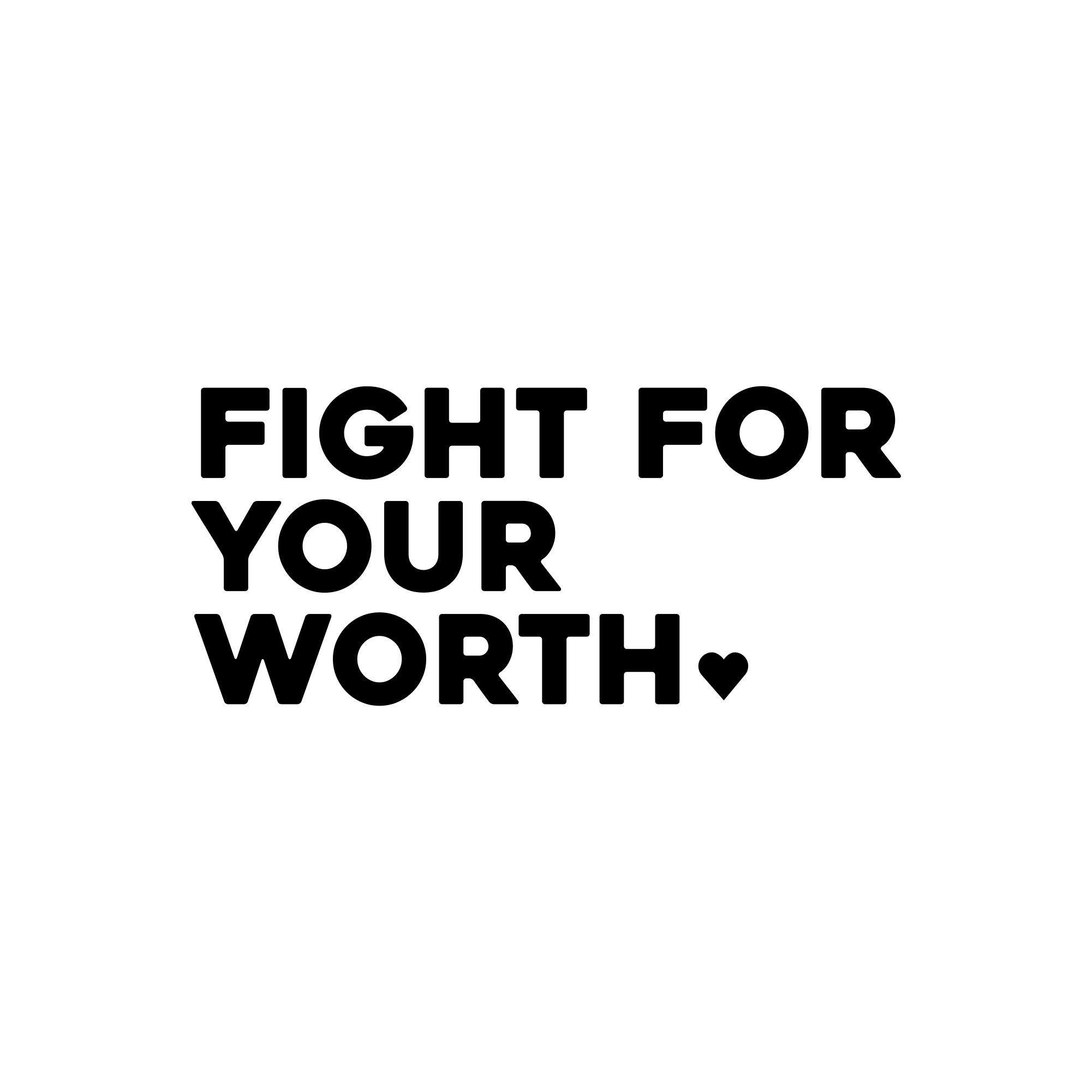 fight for your worth positive affirmation sticker in White – vinyl waterproof sticker