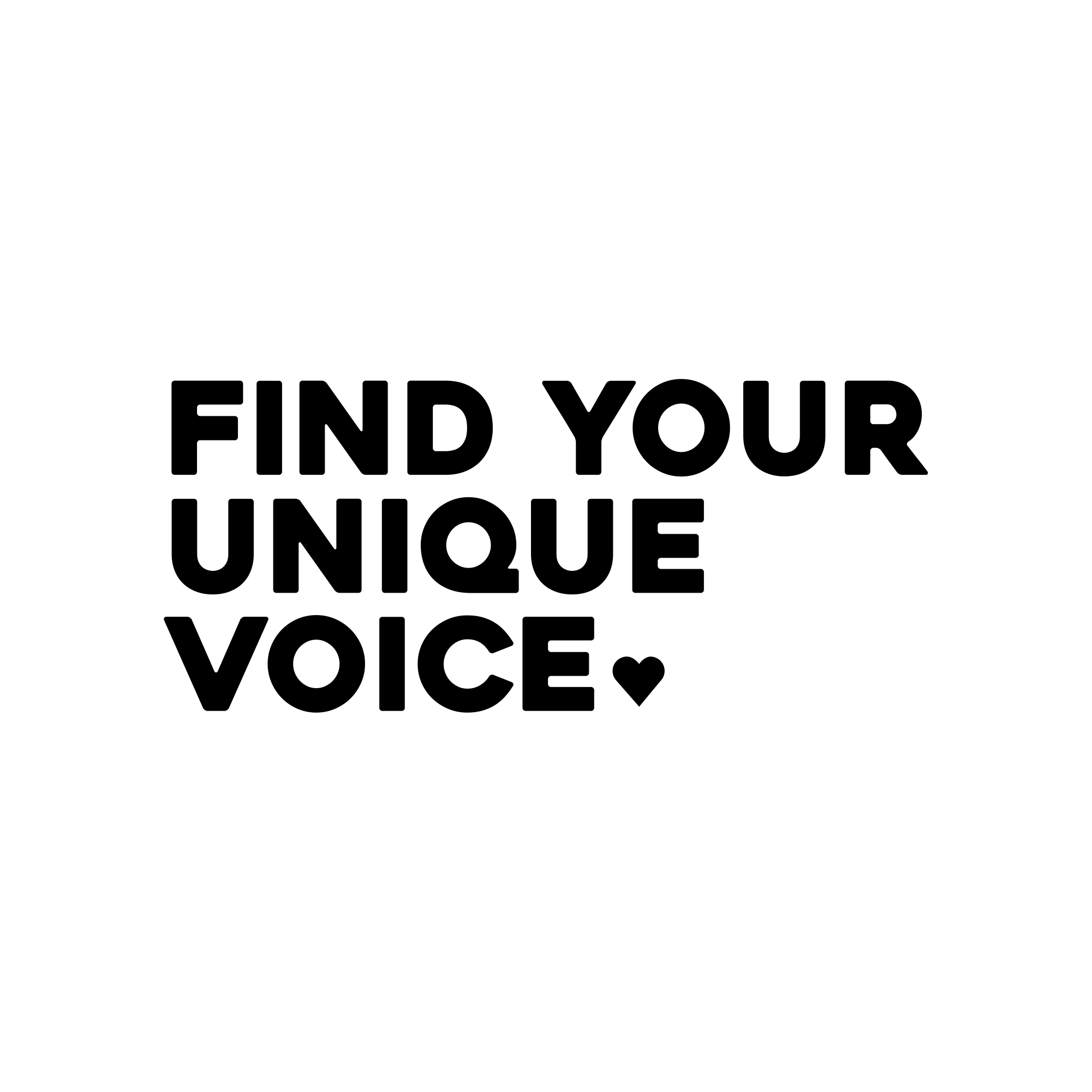 find your unique voice positive affirmation sticker in White – vinyl waterproof sticker
