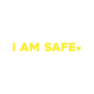 i am safe positive affirmation sticker in Gold – vinyl waterproof sticker