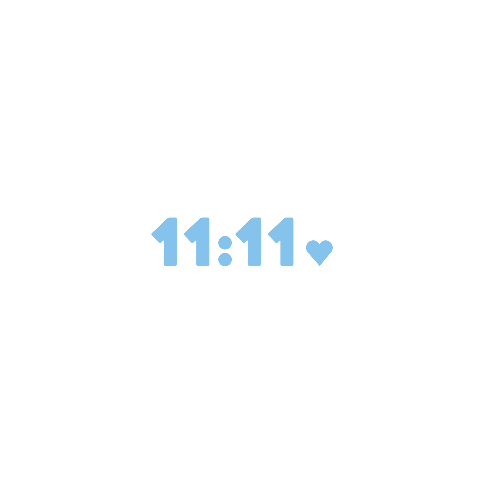 11:11 positive affirmation sticker in Baby Blue – vinyl waterproof sticker