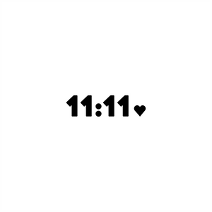 11:11 positive affirmation sticker in Black – vinyl waterproof sticker