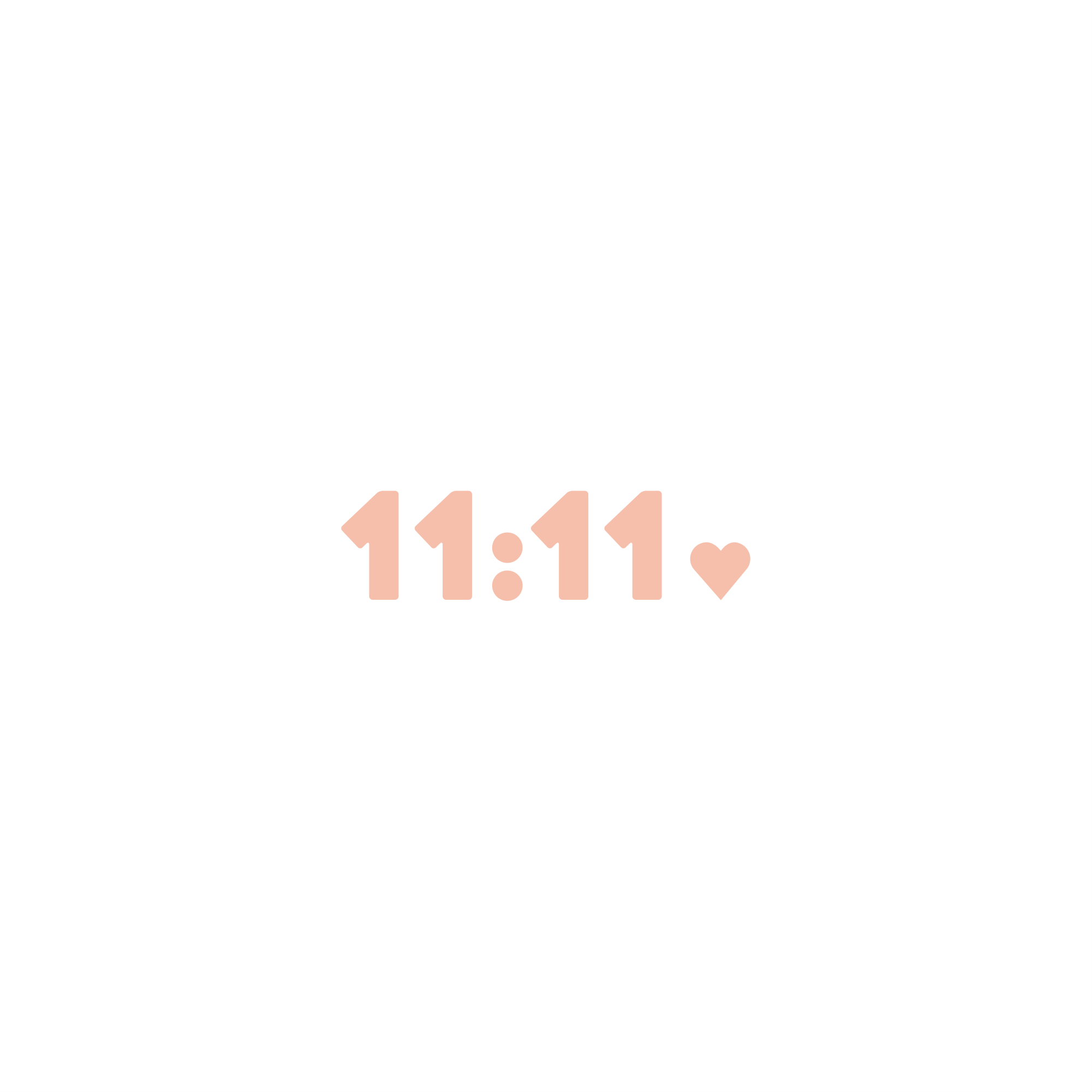 11:11 positive affirmation sticker in Peach Blossom – vinyl waterproof sticker