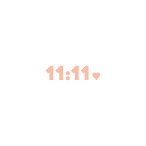 11:11 positive affirmation sticker in Peach Blossom – vinyl waterproof sticker