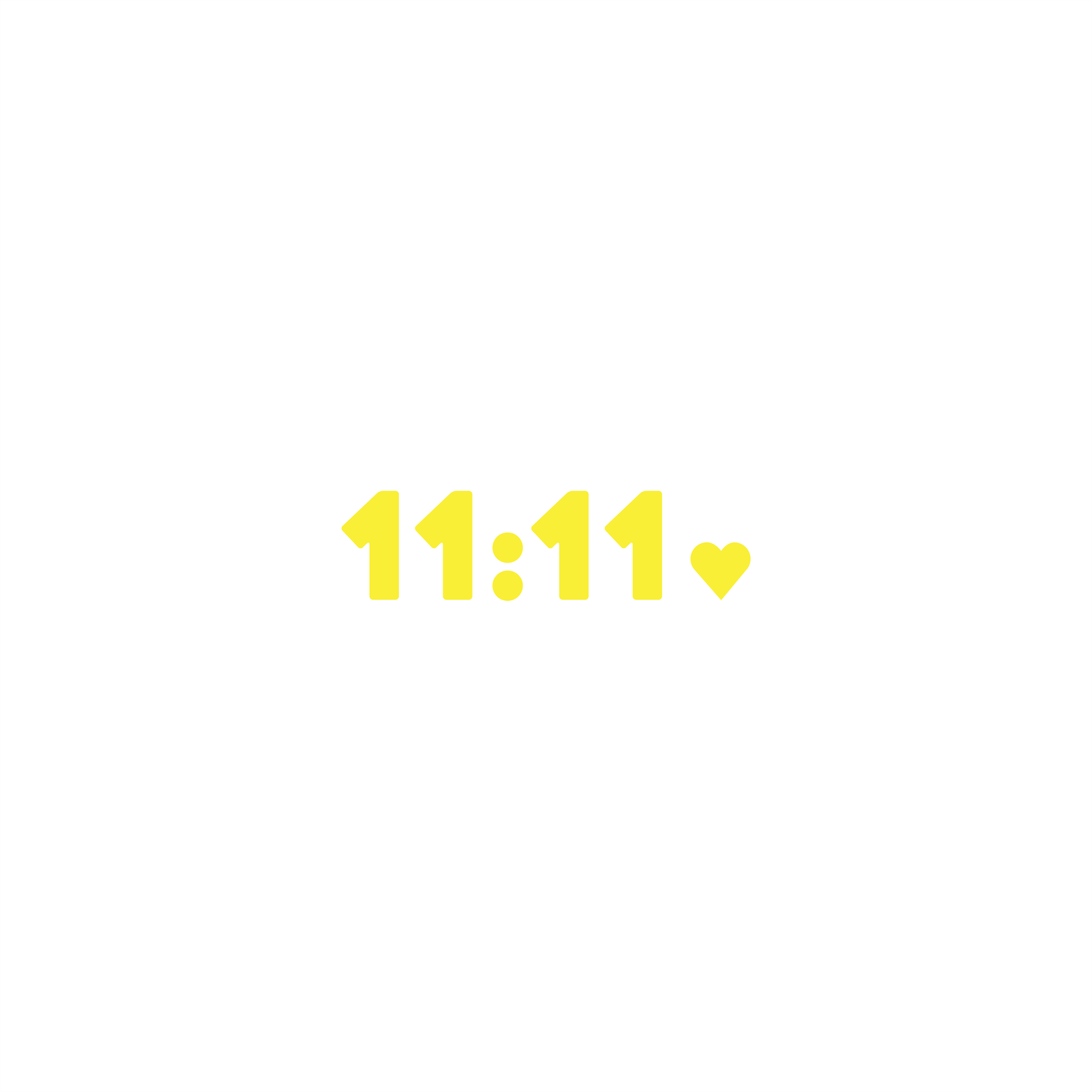 11:11 positive affirmation sticker in Yellow – vinyl waterproof sticker