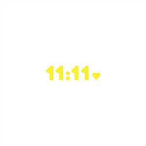 11:11 positive affirmation sticker in Yellow – vinyl waterproof sticker