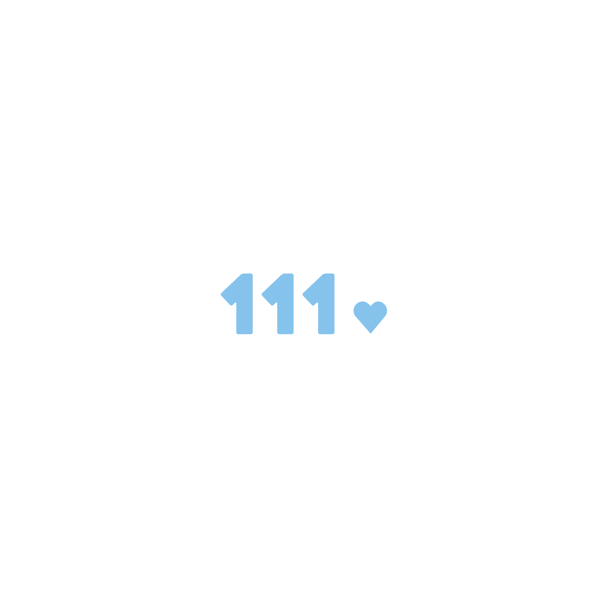 111 positive affirmation sticker in Baby Blue – vinyl waterproof sticker