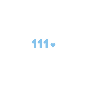111 positive affirmation sticker in Baby Blue – vinyl waterproof sticker