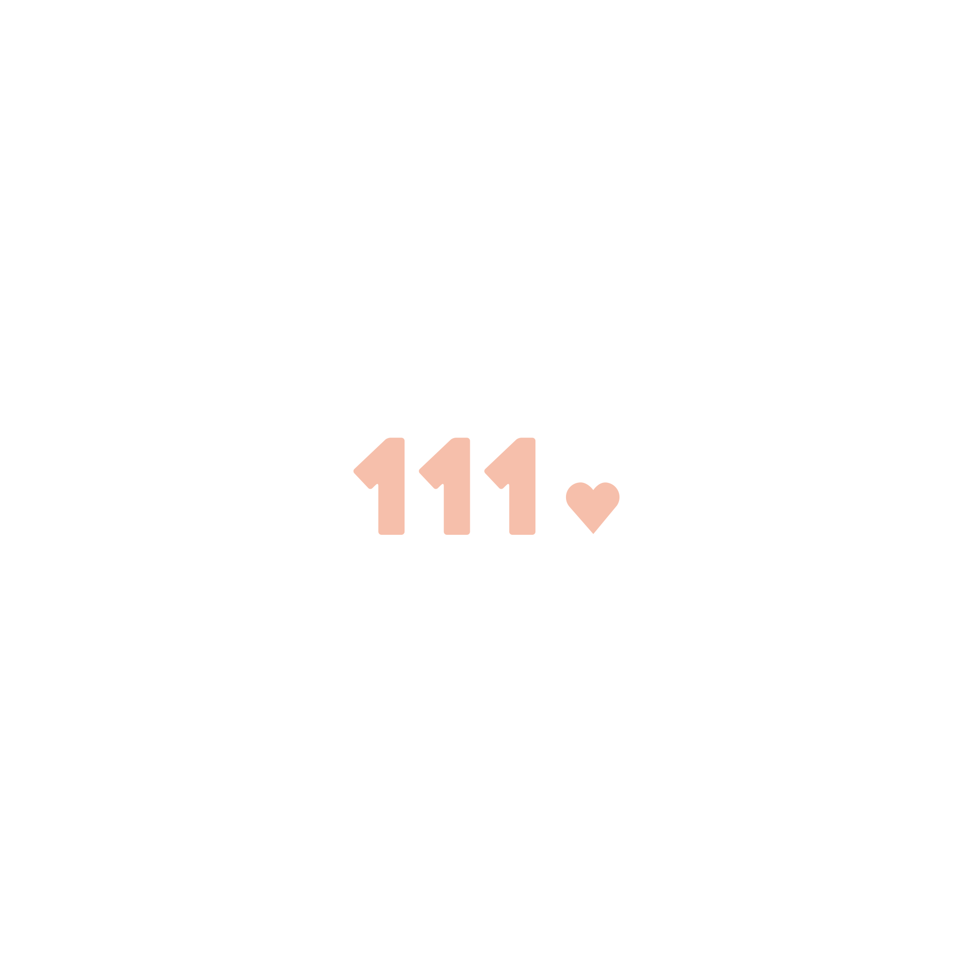 111 positive affirmation sticker in Peach Blossom – vinyl waterproof sticker