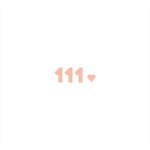 111 positive affirmation sticker in Peach Blossom – vinyl waterproof sticker