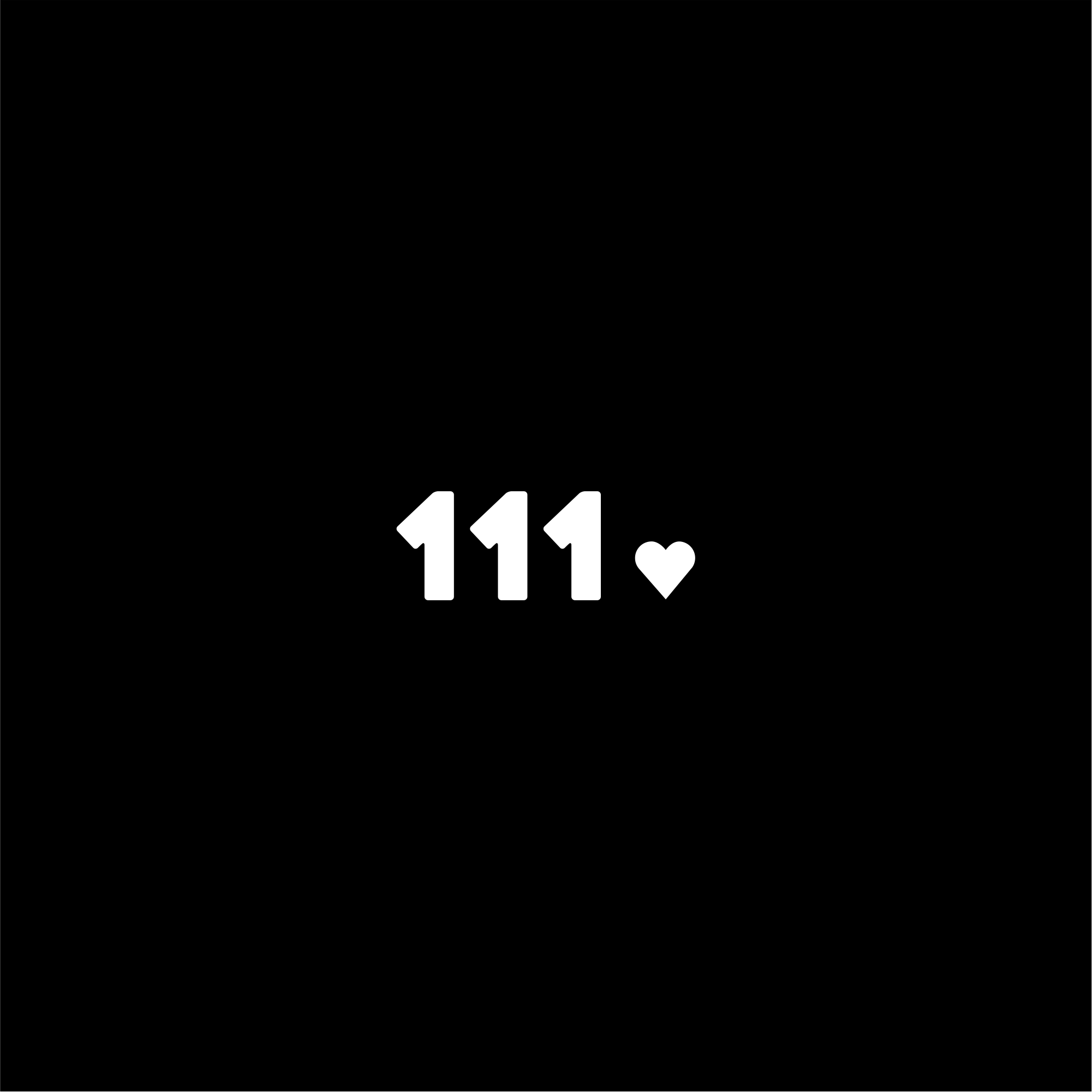 111 positive affirmation sticker in Black – vinyl waterproof sticker