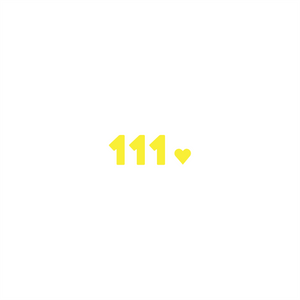 111 positive affirmation sticker in Yellow – vinyl waterproof sticker