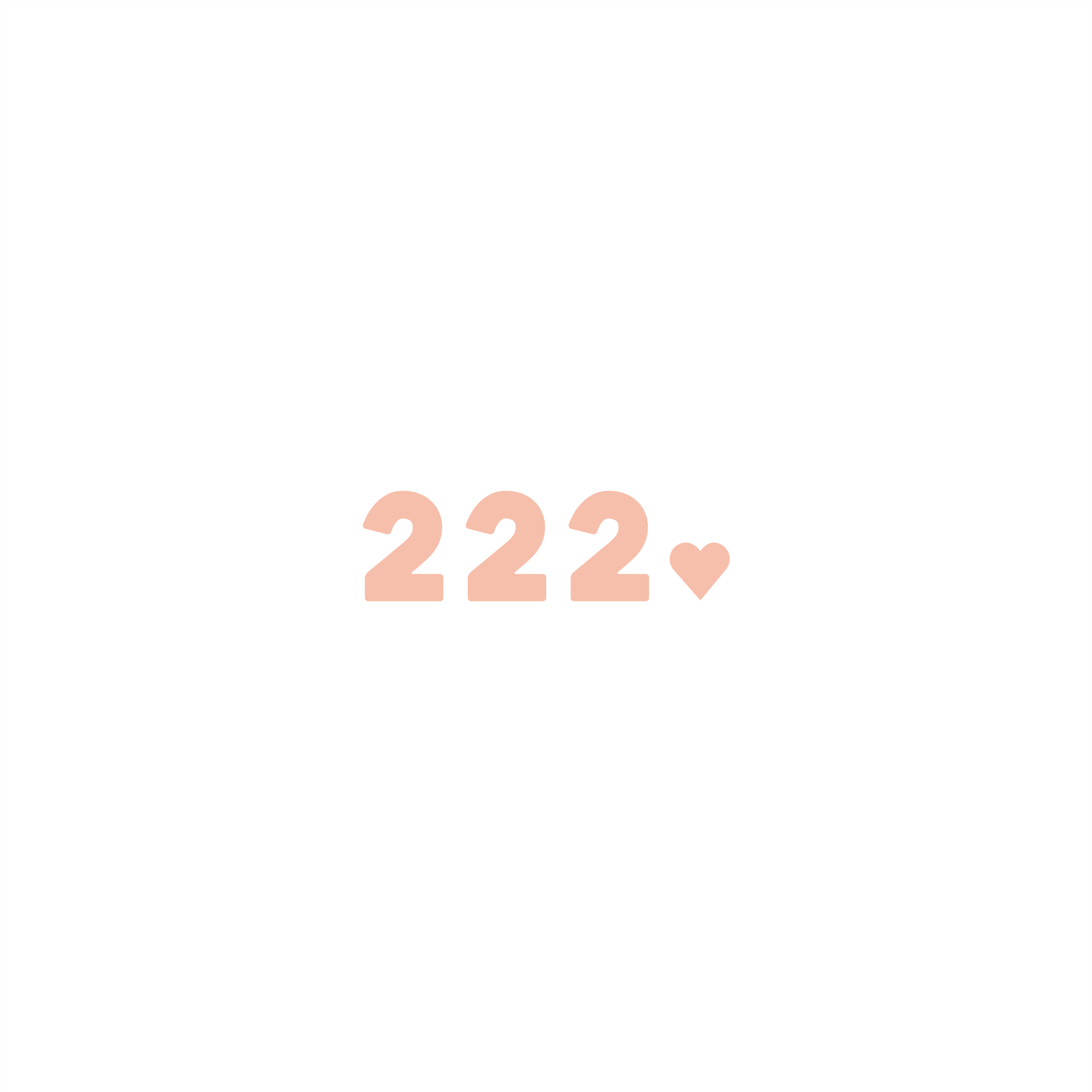 222 positive affirmation sticker in Peach Blossom – vinyl waterproof sticker