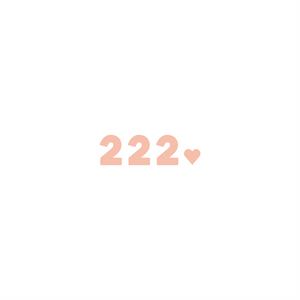 222 positive affirmation sticker in Peach Blossom – vinyl waterproof sticker