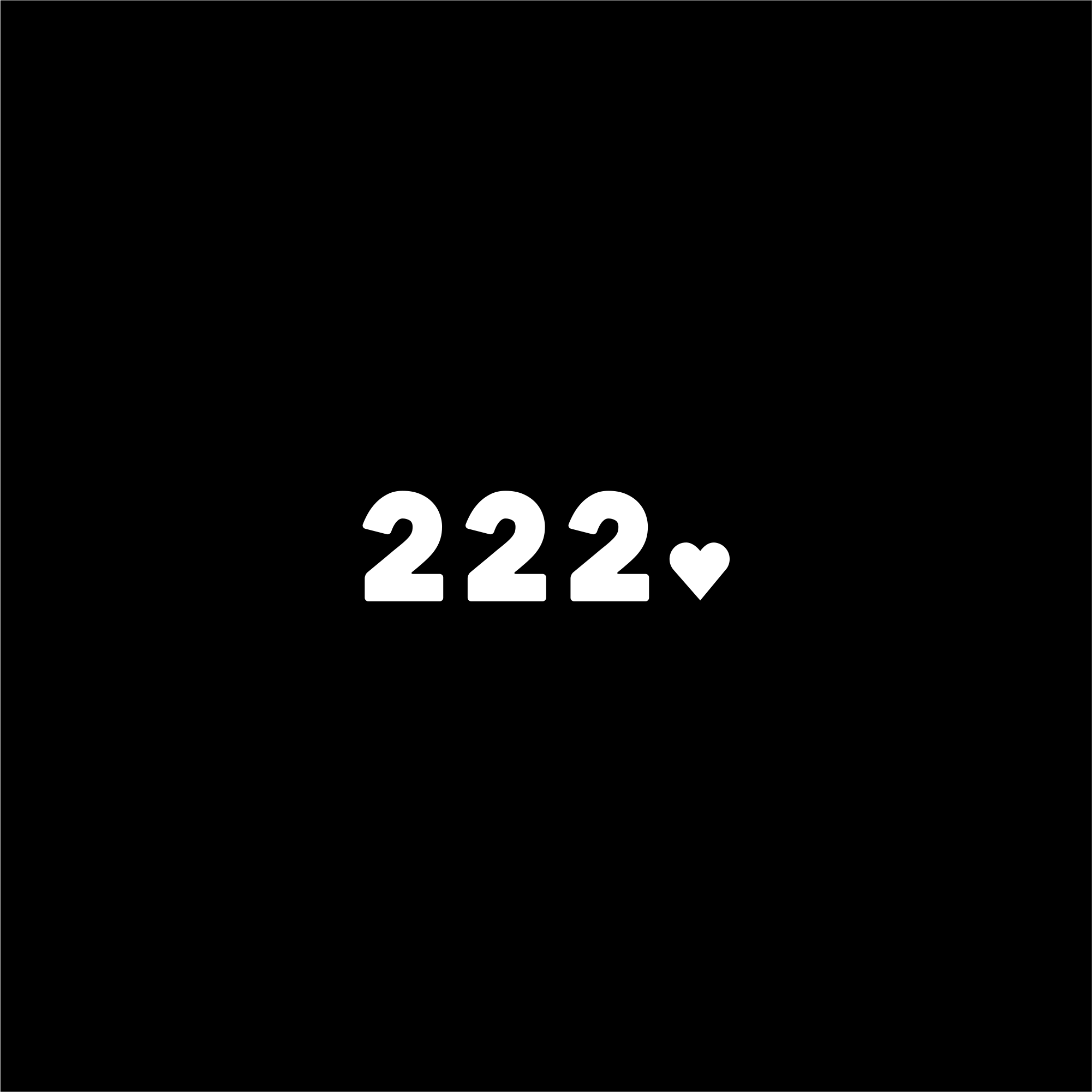 222 positive affirmation sticker in Black – vinyl waterproof sticker