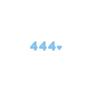 444 positive affirmation sticker in Baby Blue – vinyl waterproof sticker