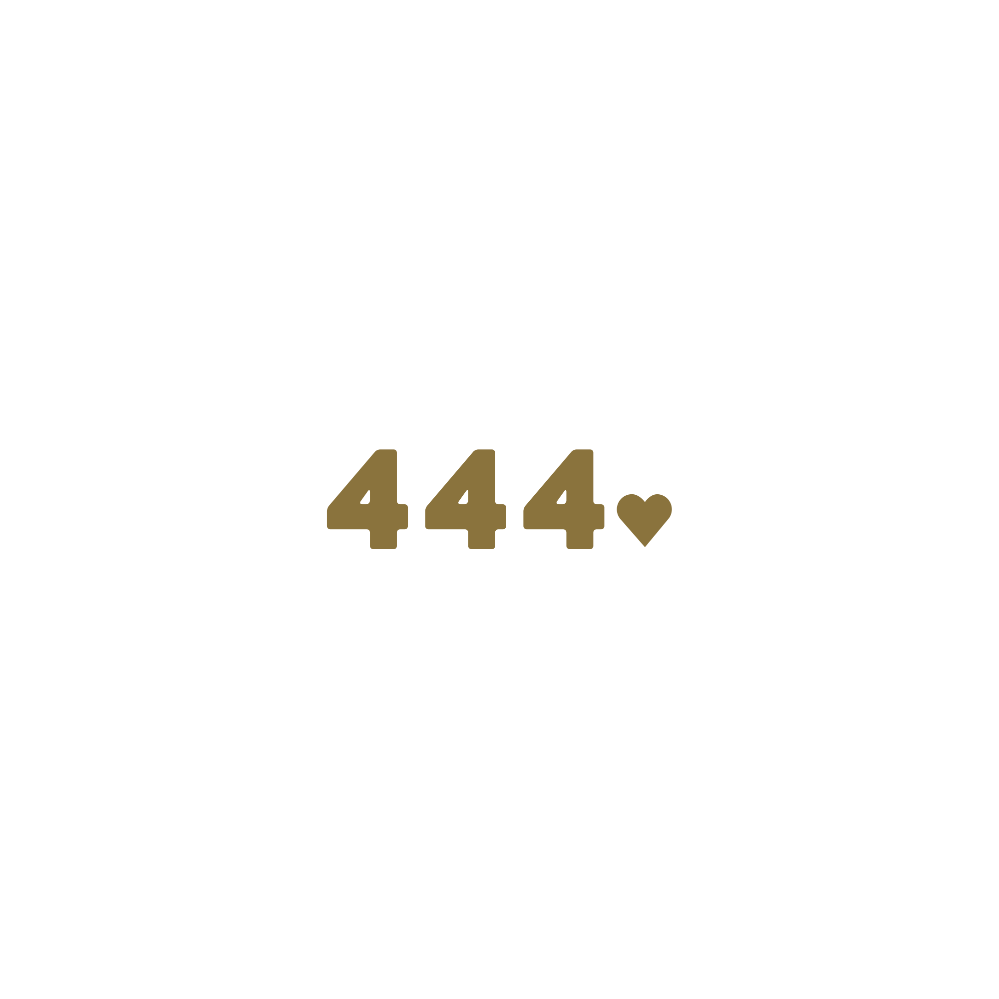 444 positive affirmation sticker in Gold – vinyl waterproof sticker