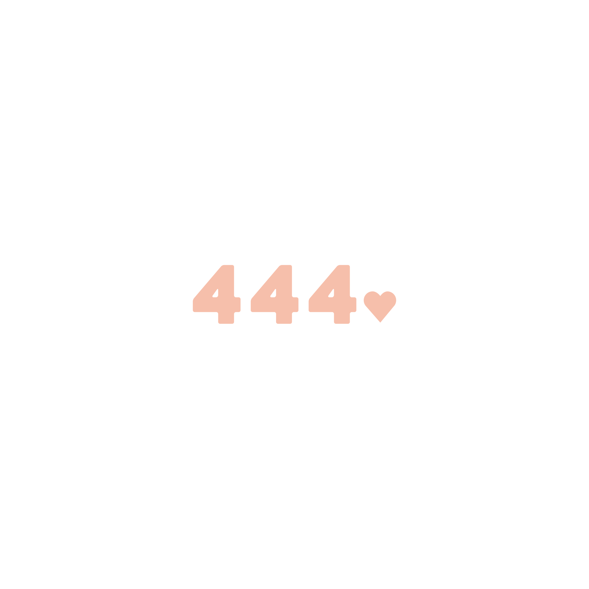 444 positive affirmation sticker in Peach Blossom – vinyl waterproof sticker
