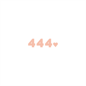 444 positive affirmation sticker in Peach Blossom – vinyl waterproof sticker