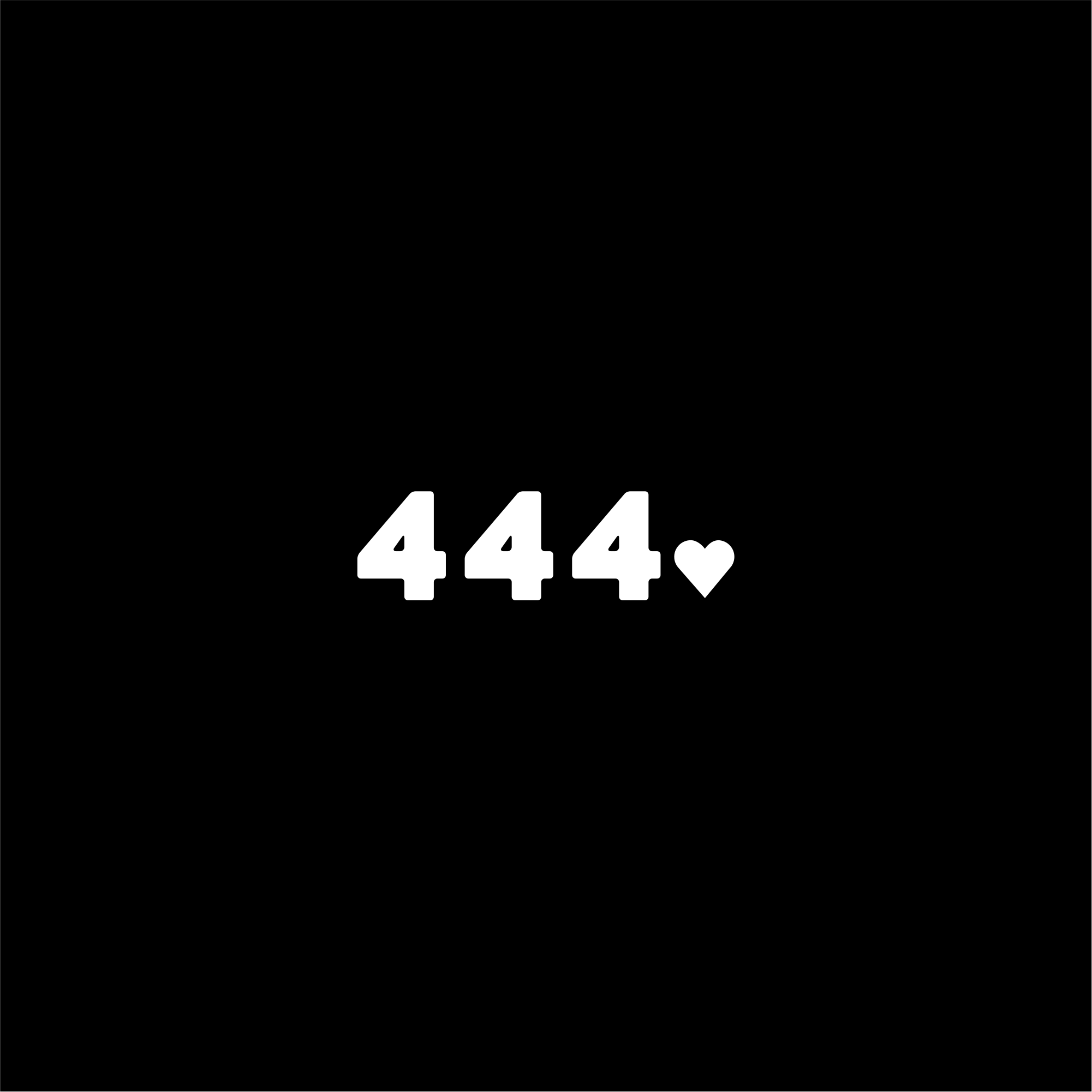444 positive affirmation sticker in Black – vinyl waterproof sticker