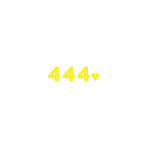 444 positive affirmation sticker in Yellow – vinyl waterproof sticker