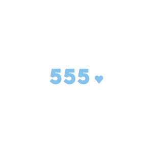 555 positive affirmation sticker in Baby Blue – vinyl waterproof sticker