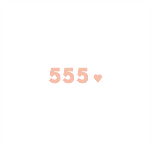 555 positive affirmation sticker in Peach Blossom – vinyl waterproof sticker