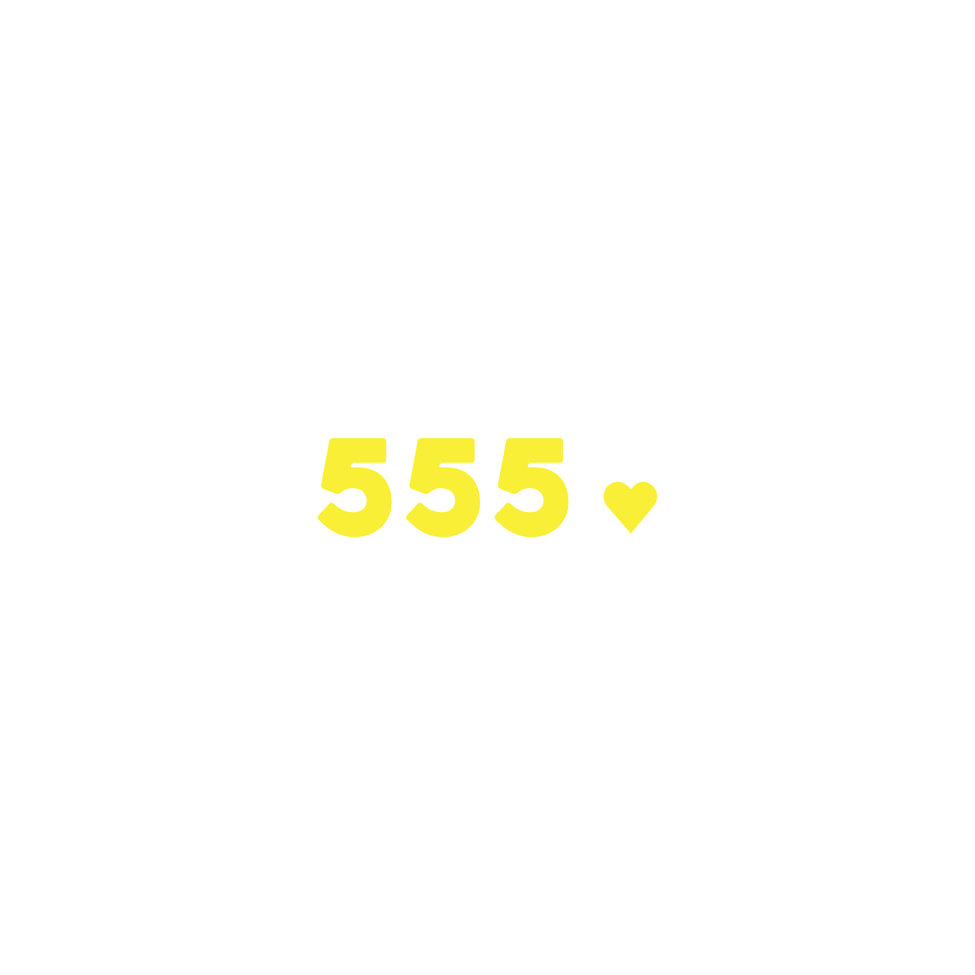 555 positive affirmation sticker in Yellow – vinyl waterproof sticker