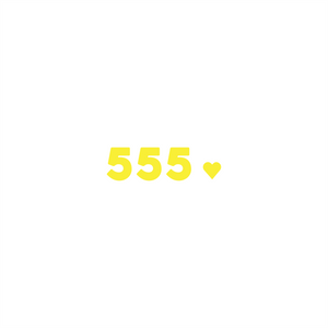 555 positive affirmation sticker in Yellow – vinyl waterproof sticker