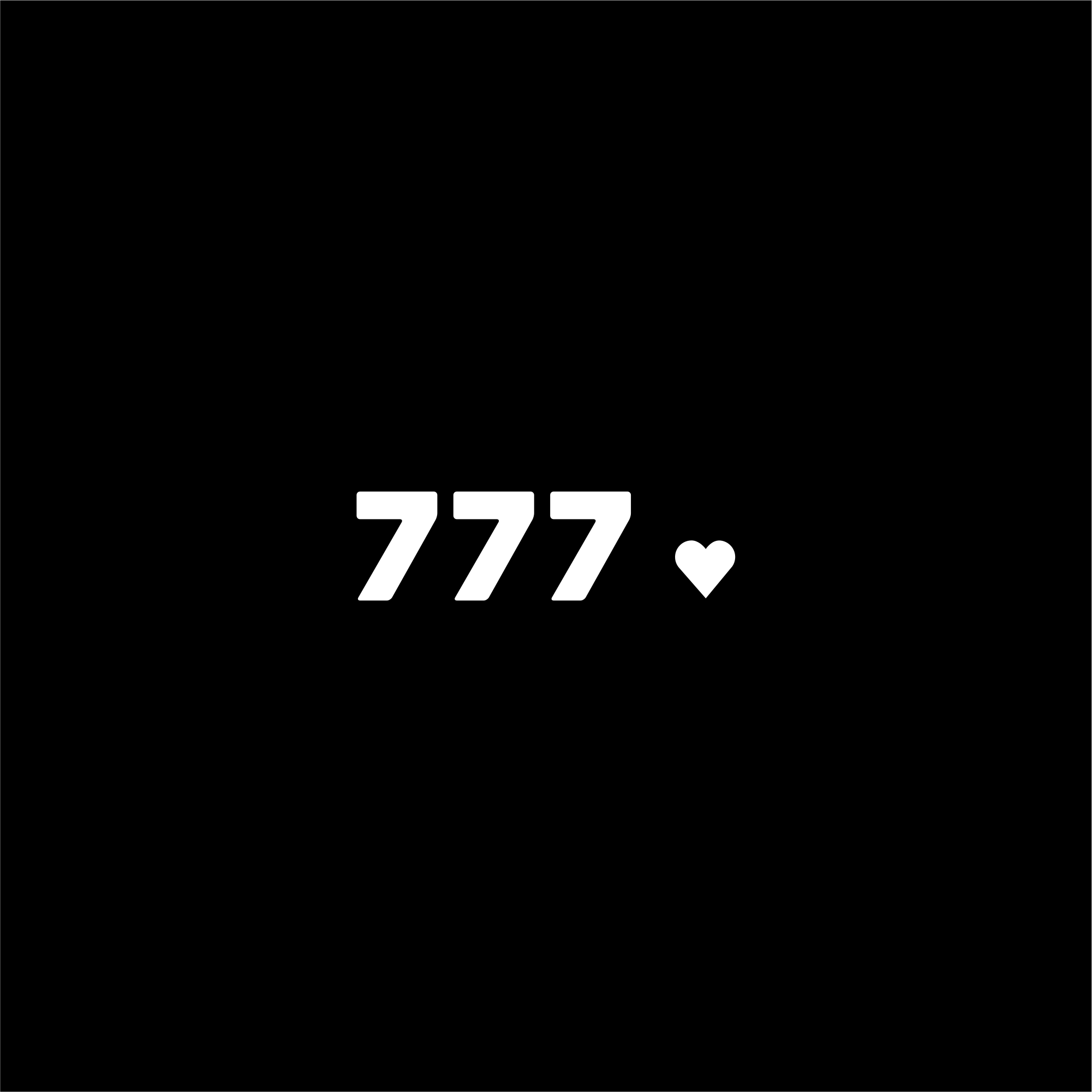 777 positive affirmation sticker in Black – vinyl waterproof sticker