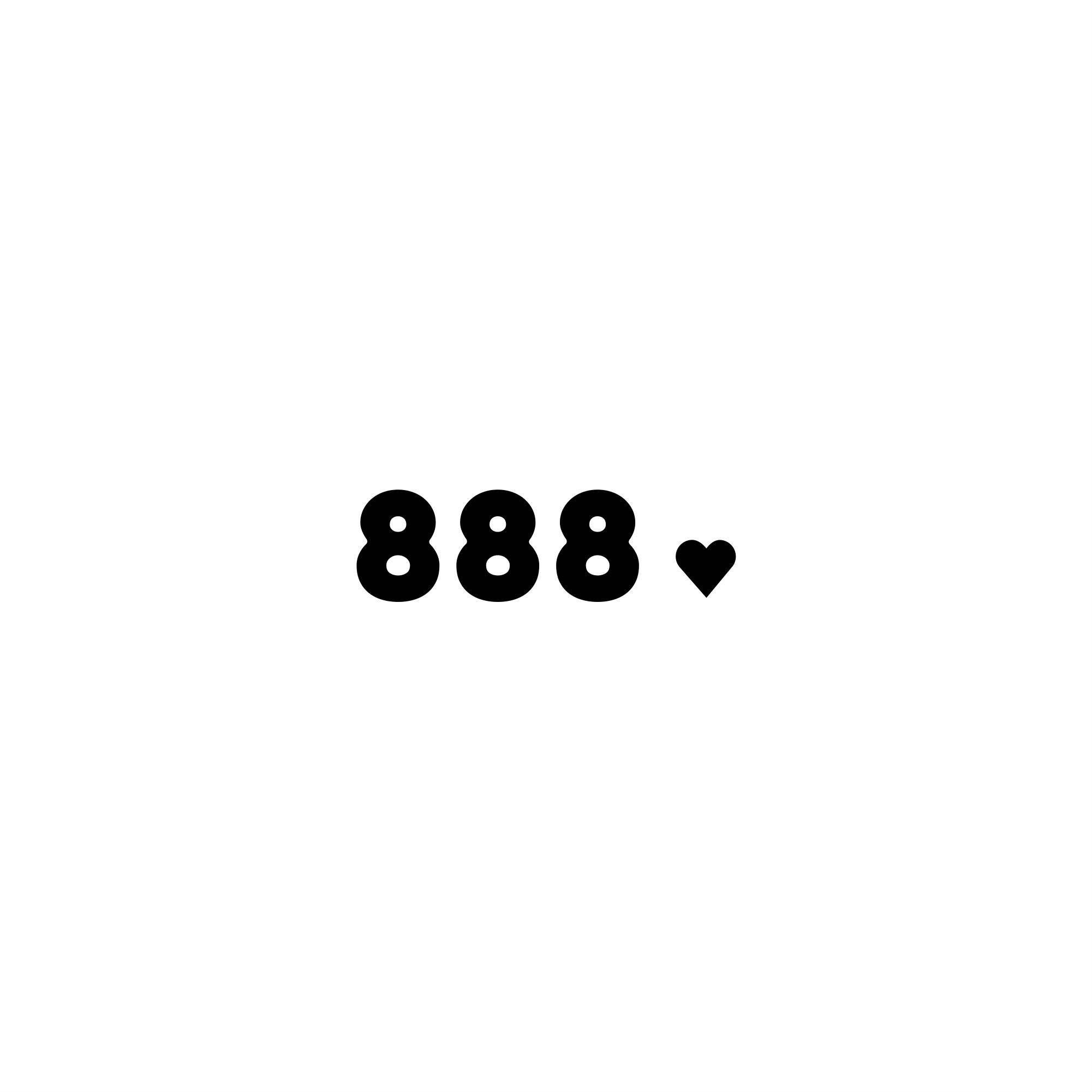 888 positive affirmation sticker in White – vinyl waterproof sticker