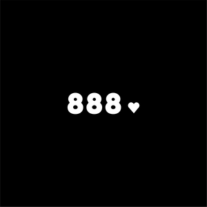 888 positive affirmation sticker in Black – vinyl waterproof sticker