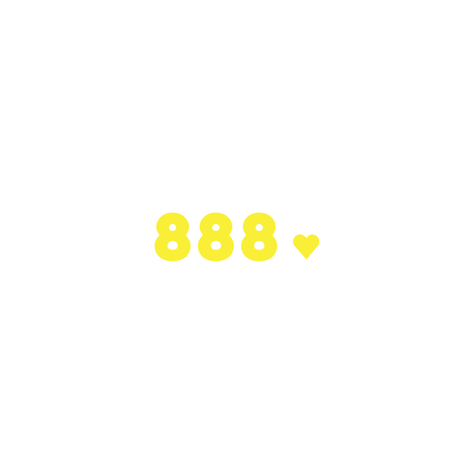 888 positive affirmation sticker in Yellow – vinyl waterproof sticker