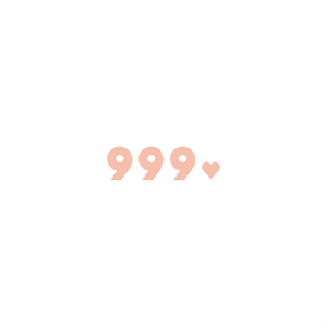 999 positive affirmation sticker in Peach Blossom – vinyl waterproof sticker