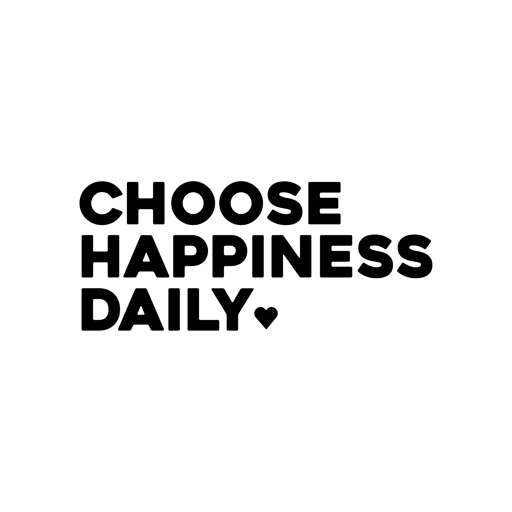choose happiness daily positive affirmation sticker in White – vinyl waterproof sticker