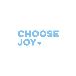 choose joy positive affirmation sticker in Baby Blue – vinyl waterproof sticker