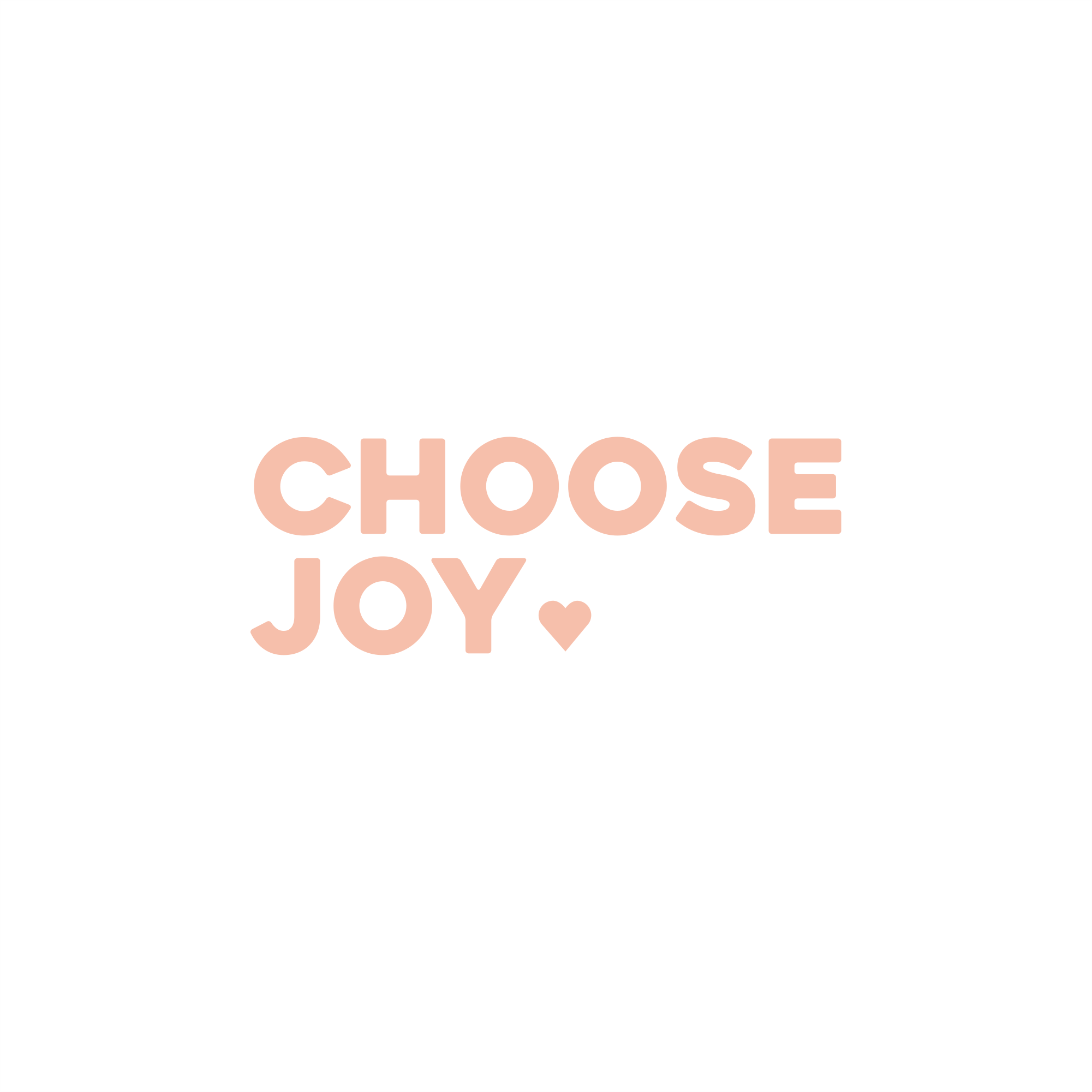 choose joy positive affirmation sticker in Peach Blossom – vinyl waterproof sticker