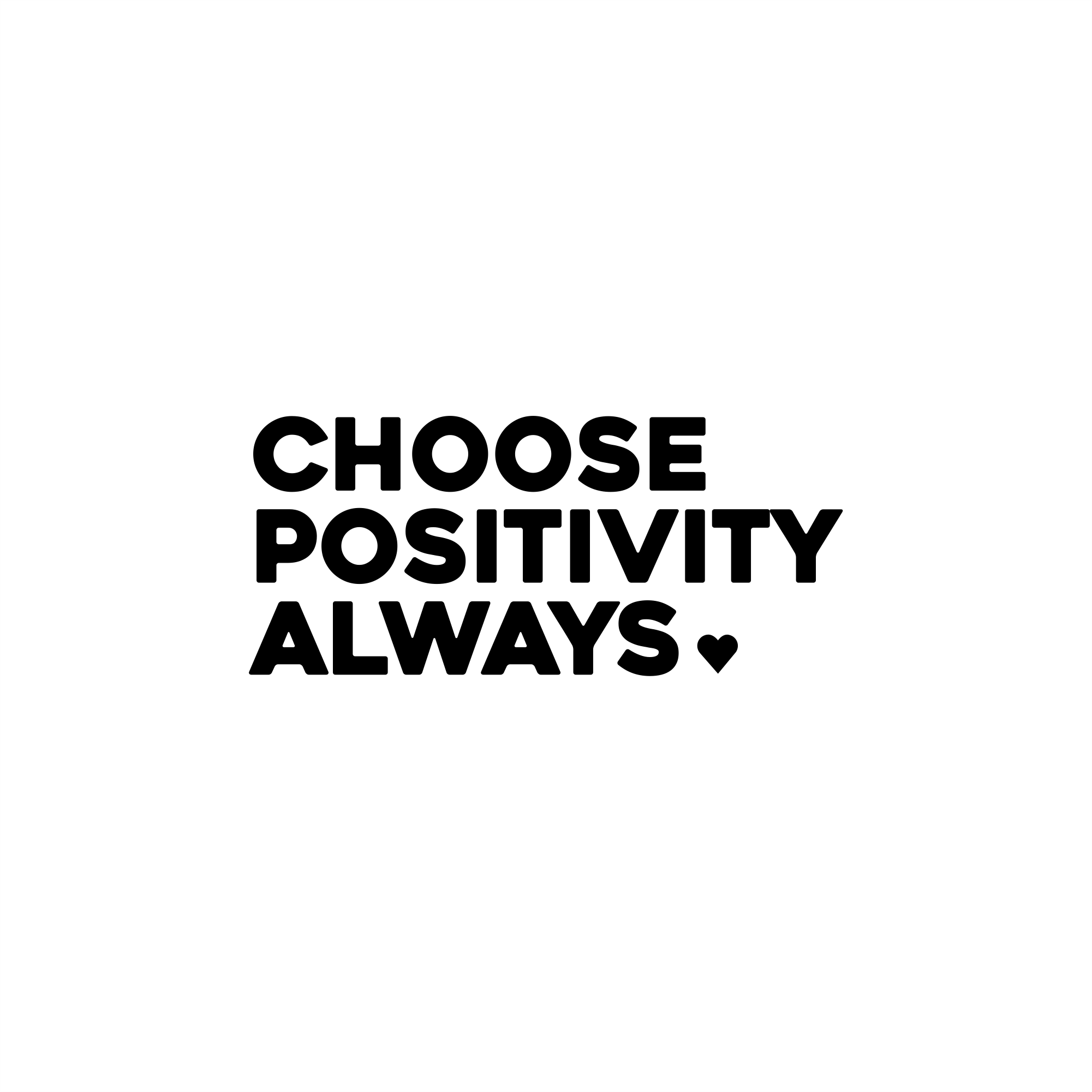 choose positivity always positive affirmation sticker in White – vinyl waterproof sticker