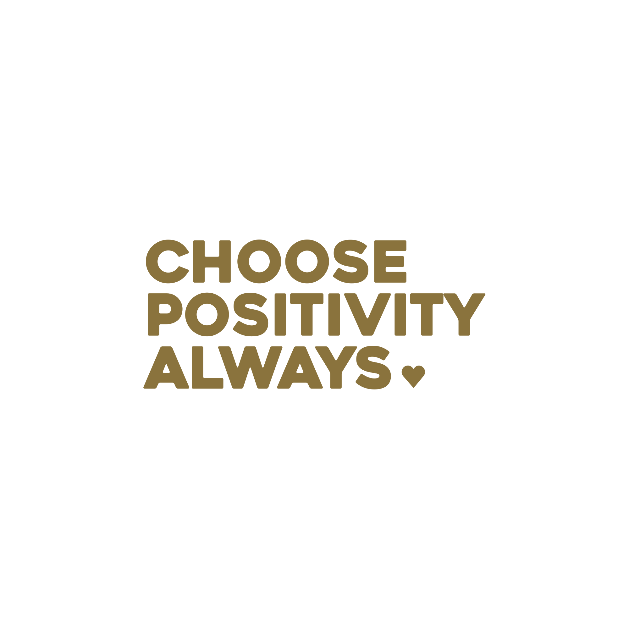 choose positivity always positive affirmation sticker in Gold – vinyl waterproof sticker