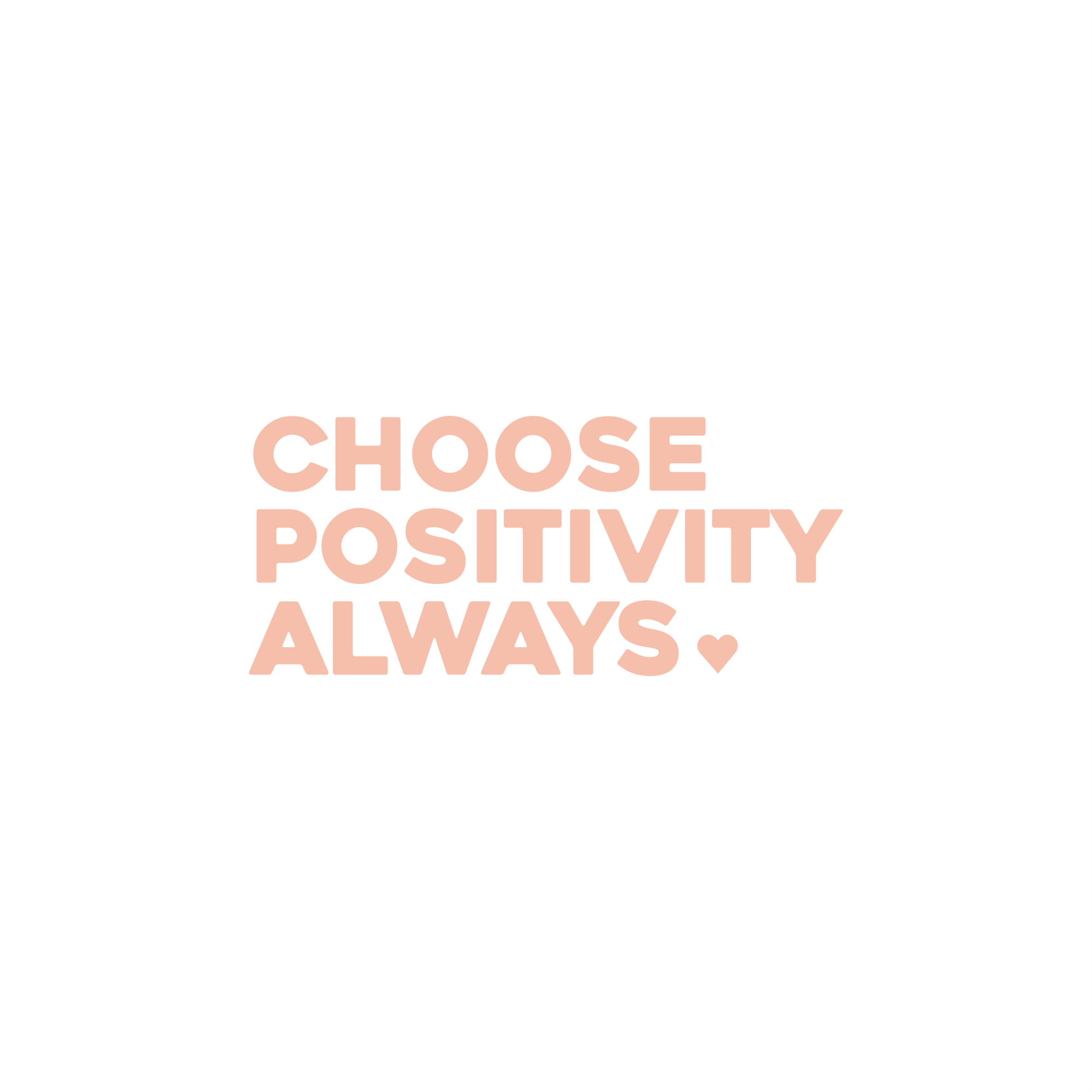 choose positivity always positive affirmation sticker in Peach Blossom – vinyl waterproof sticker