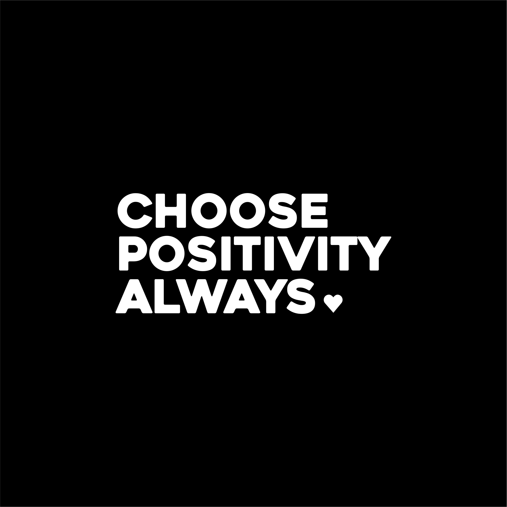 choose positivity always positive affirmation sticker in Black – vinyl waterproof sticker