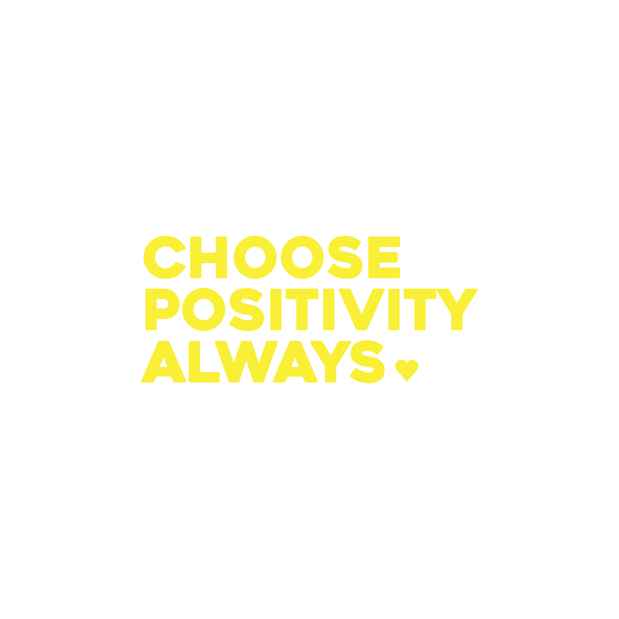 choose positivity always positive affirmation sticker in Yellow – vinyl waterproof sticker