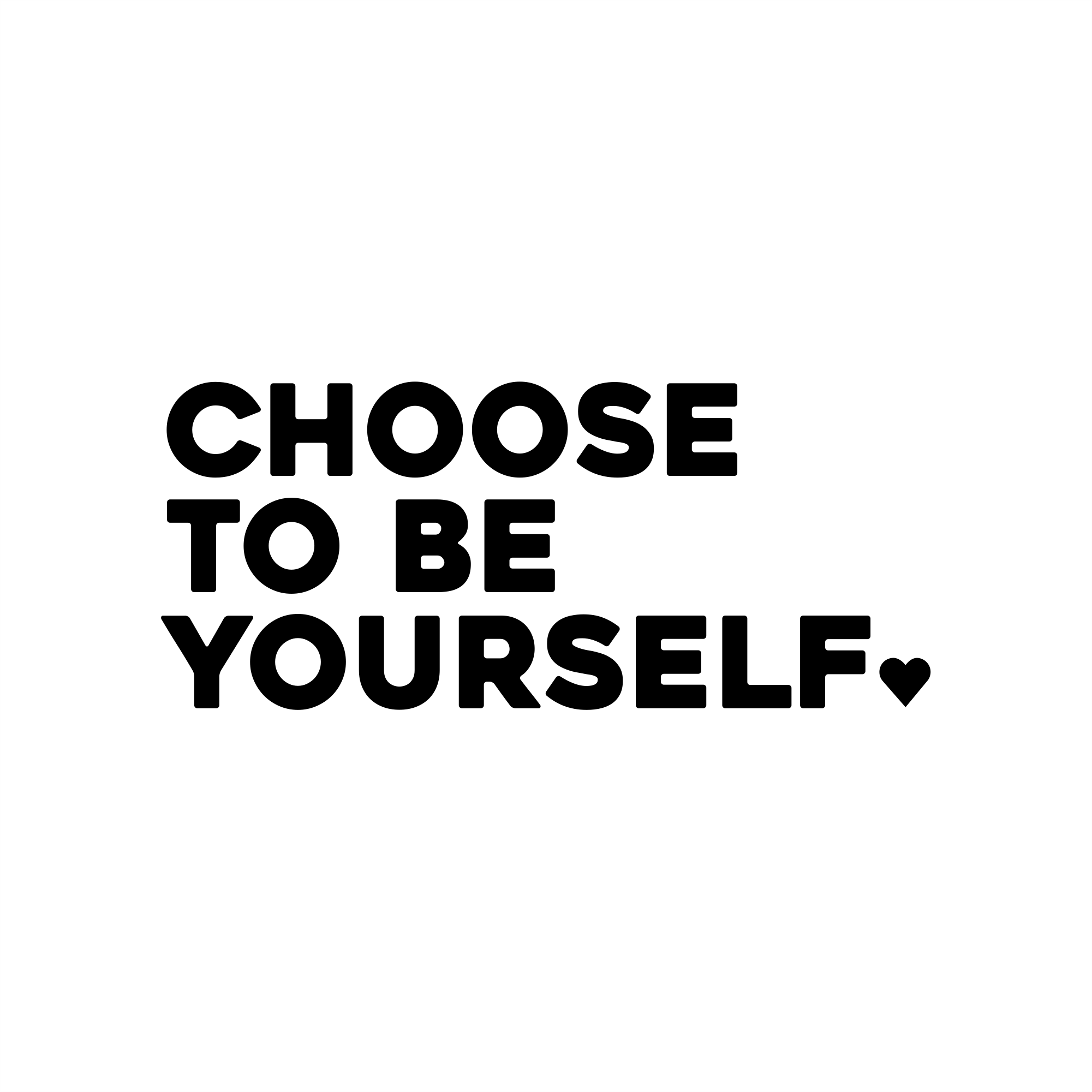 choose to be yourself positive affirmation sticker in White – vinyl waterproof sticker
