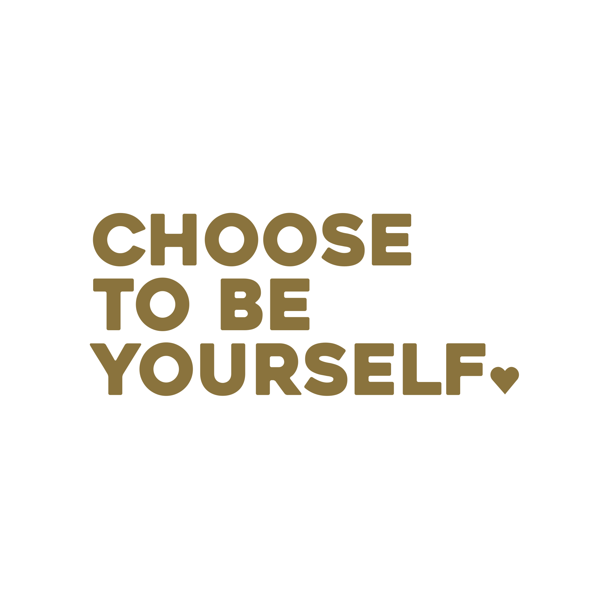 choose to be yourself positive affirmation sticker in Gold – vinyl waterproof sticker