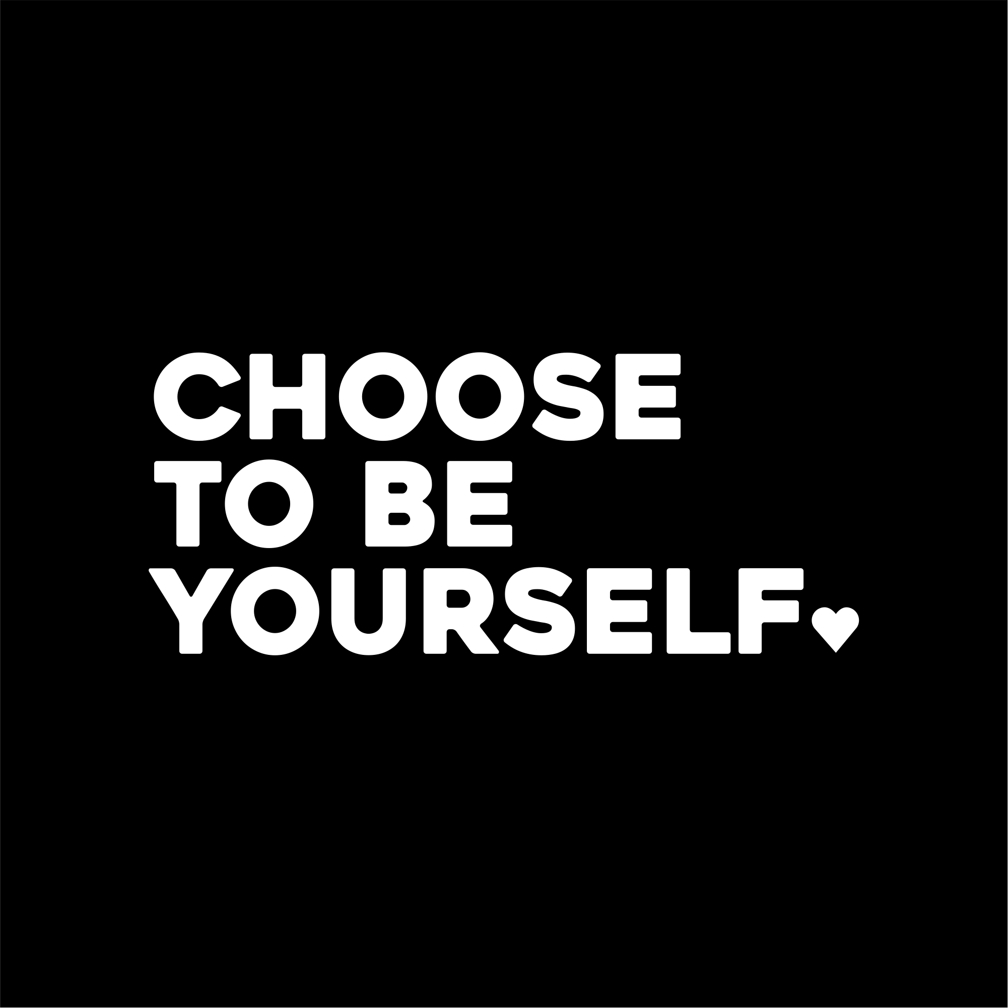 choose to be yourself positive affirmation sticker in Black – vinyl waterproof sticker