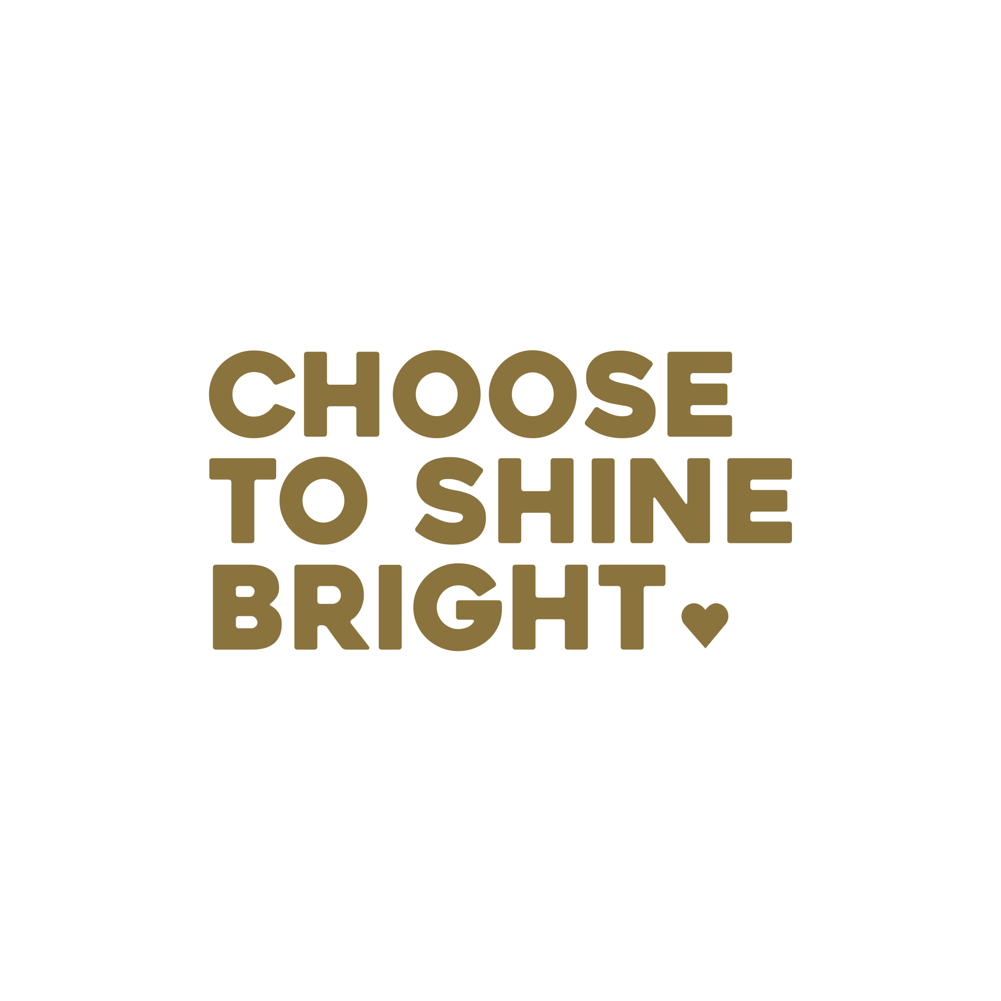 choose to shine bright positive affirmation sticker in Gold – vinyl waterproof sticker