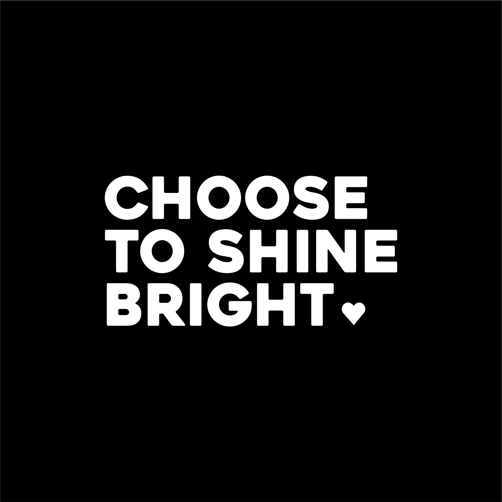 choose to shine bright positive affirmation sticker in Black – vinyl waterproof sticker