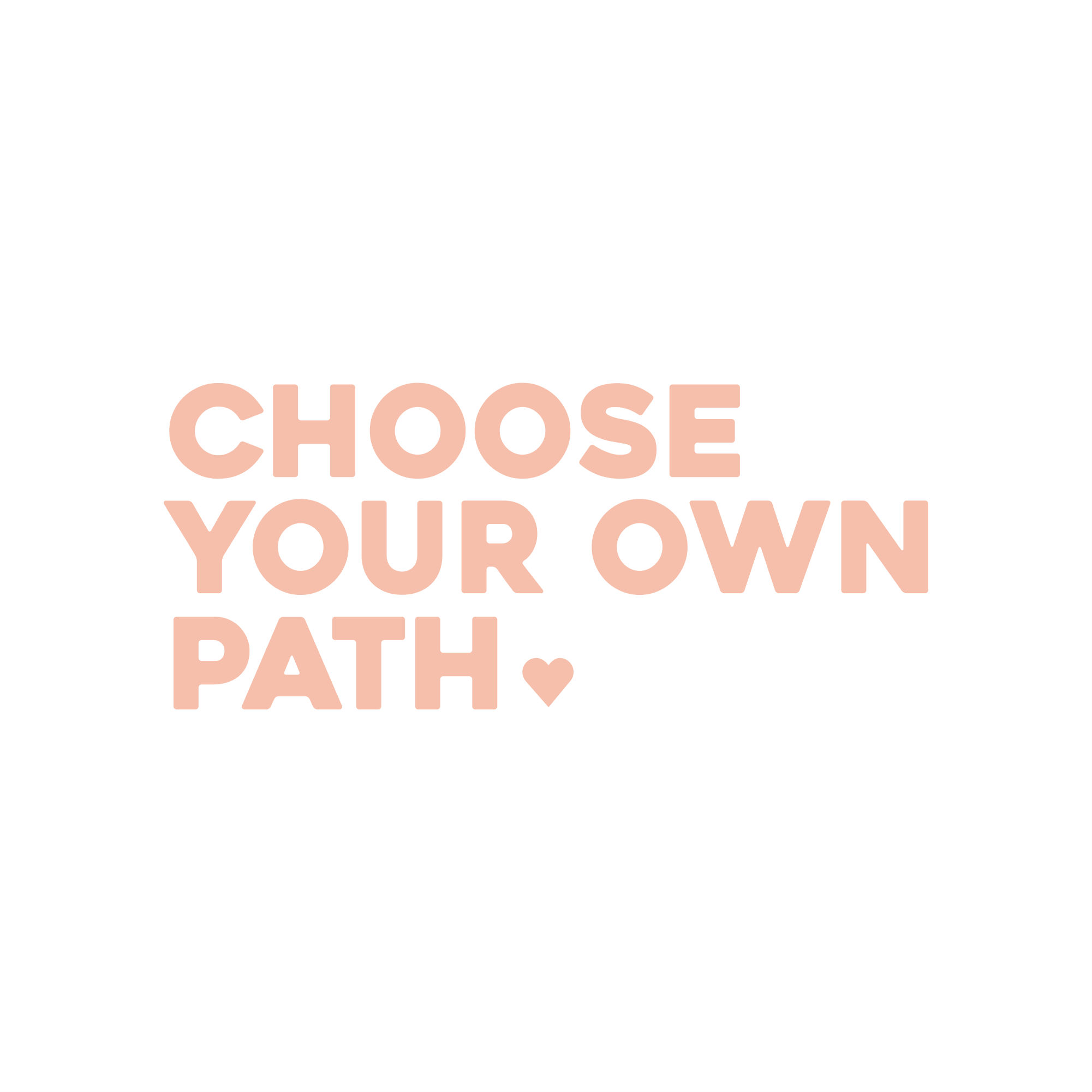 choose your own path positive affirmation sticker in Peach Blossom – vinyl waterproof sticker